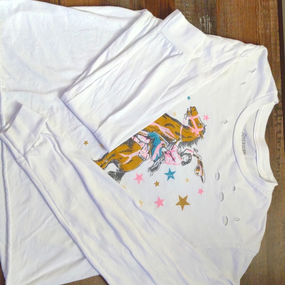 Cropped Space Cowgirl Long Sleeve Shirt